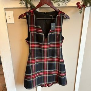 Maje Iris Tartan Jumpsuit NWT